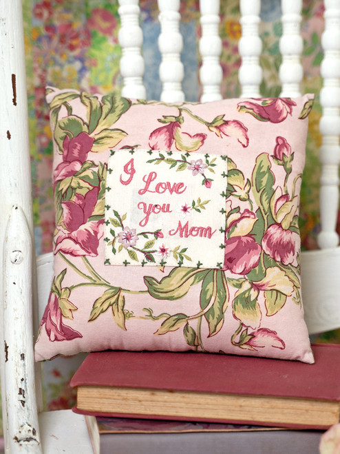 I Love You Mom Cushion - Rose
