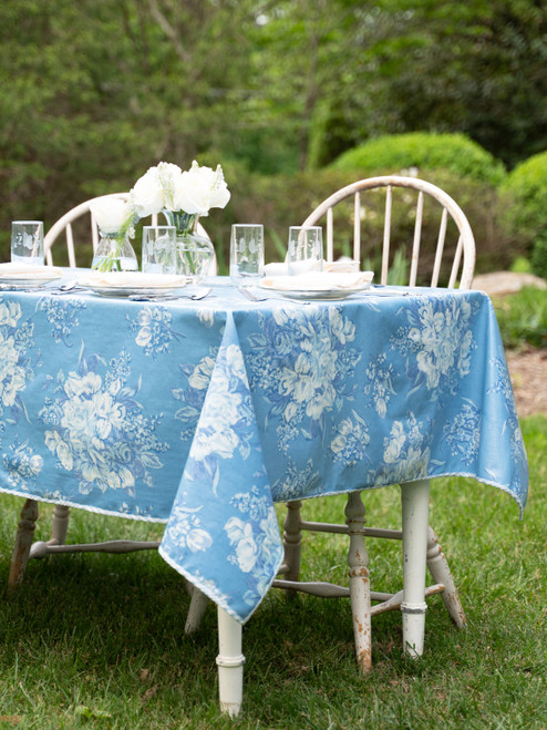 Blanche Oilcloth  - Washed Blue