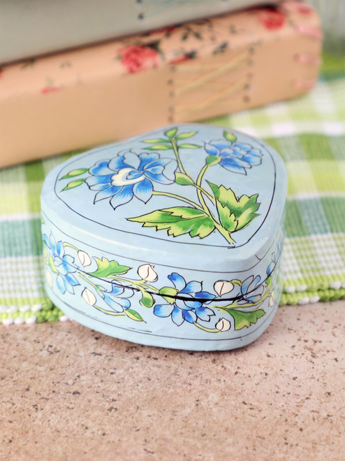 Pushkar Heart Box - Blue
