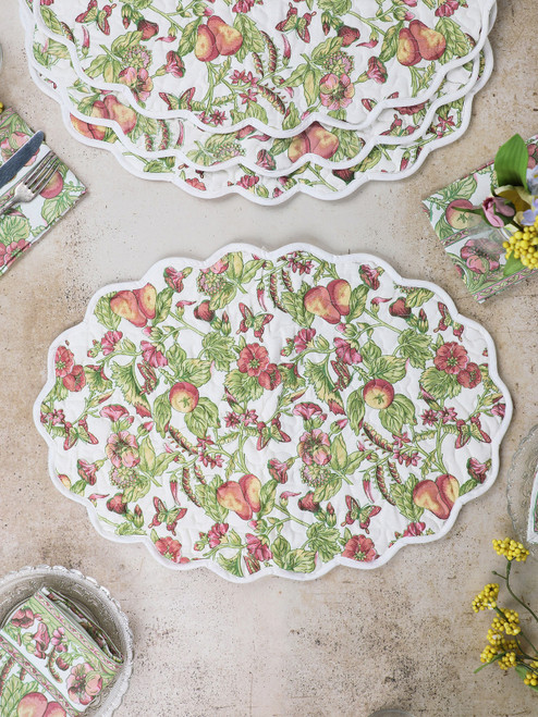 Savannah Quilted Placemat Set of 4 - Ivory