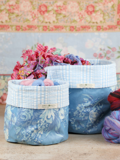 Blanche Oilcloth Basket Set of 2
