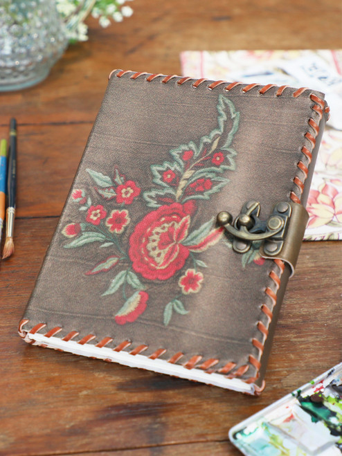 Tapestry Leather Journal - Multi