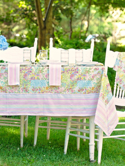 Garden Collage Tablecloth - Pastel