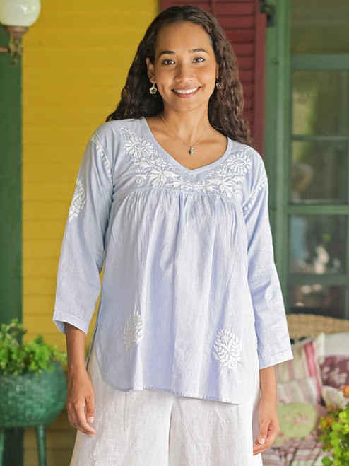 Arcadia Blouse - Blue