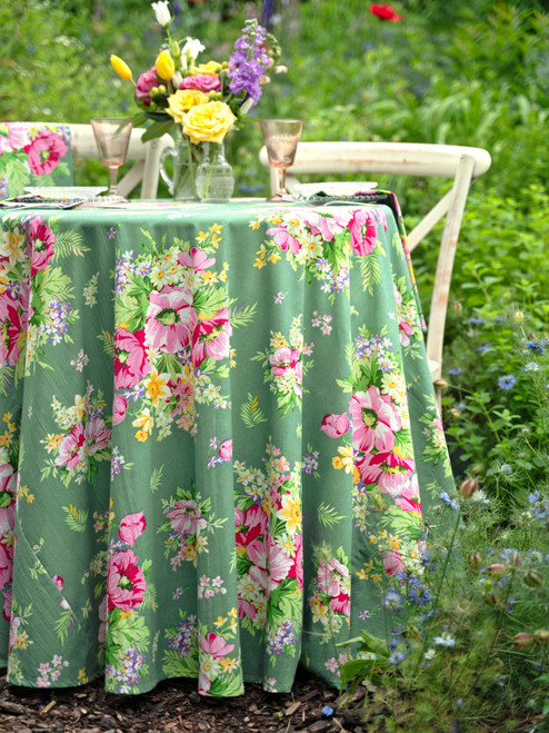 Charming Round Cloth - Jade Green