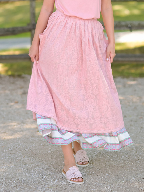 Beloved Lace Half Pinny - Pale Pink