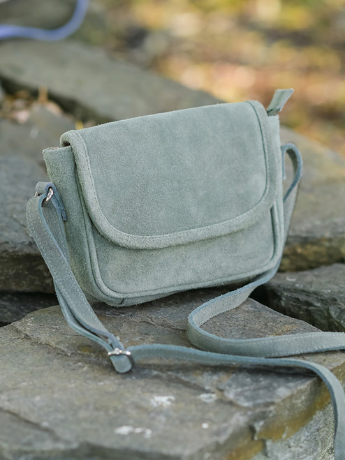 Suede Bag Small - Sage