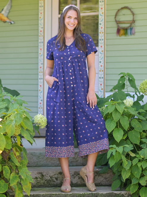 Seascape Jumpsuit - Navy