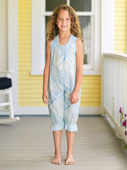 Maddie's Medley Kids Jumpsuit - Light Blue