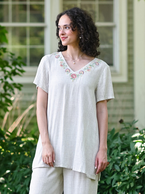 Coastal Stripe Tunic - Navy