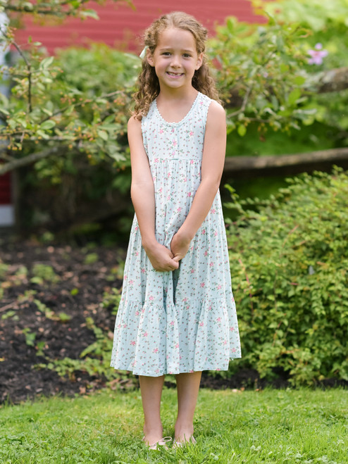 Rosalyn Kids Dress - Aqua