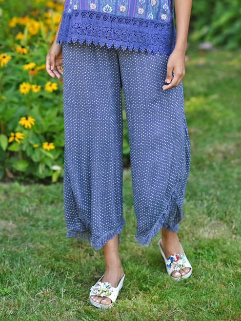 Tuscan Dot Pant - Blue