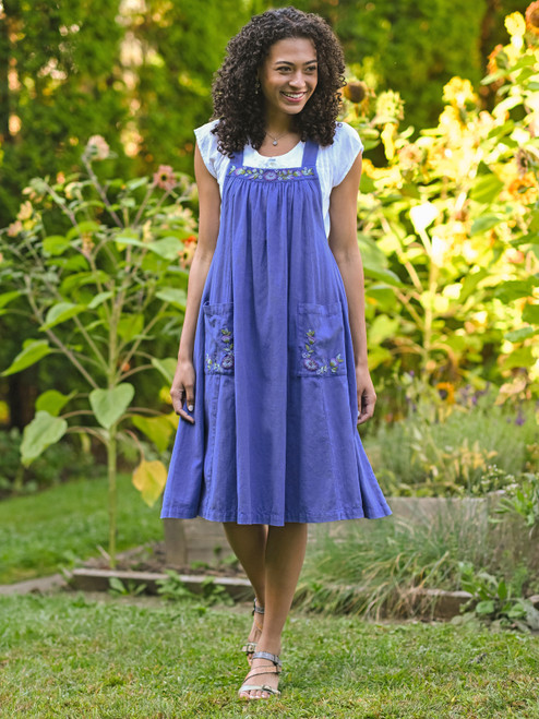 Carmella Pinafore Dress - Periwinkle