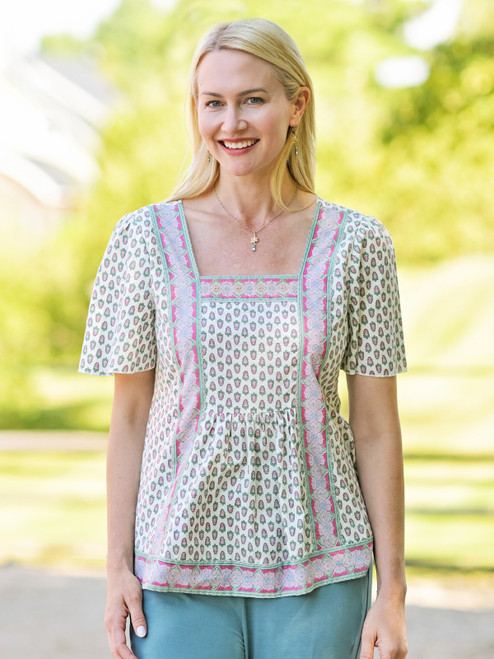 San Remo Peasant Blouse - White