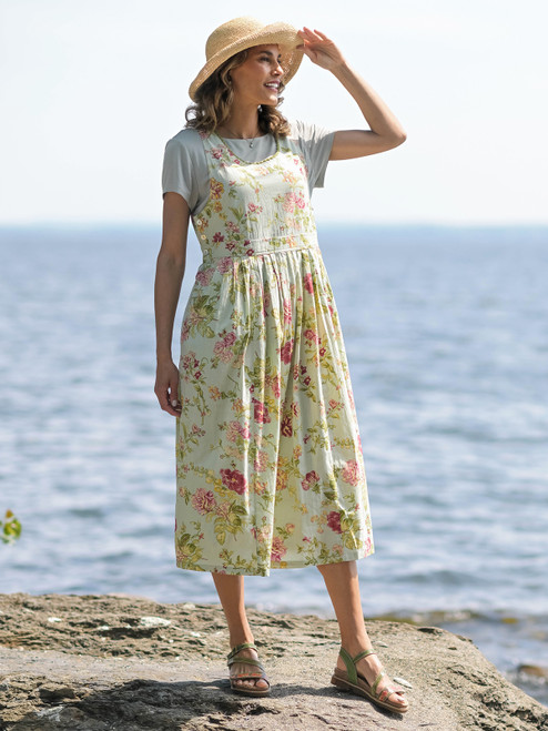 Camelia Pinafore Dress - Sage | Shop Beautiful Designs by April