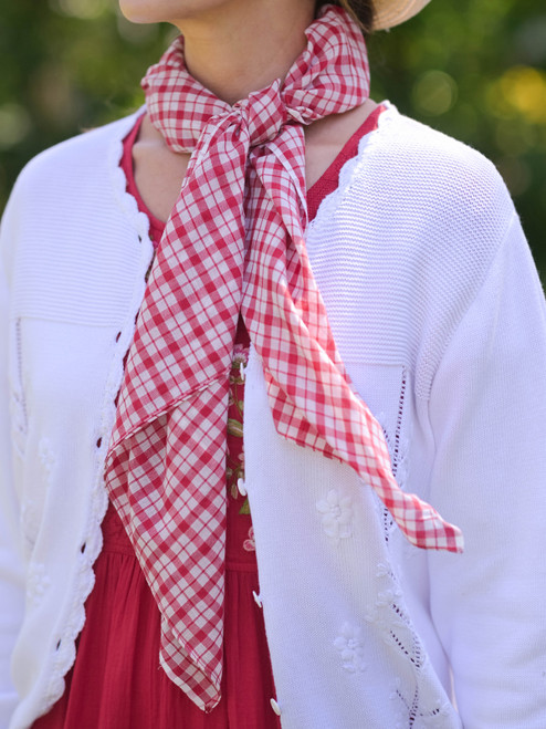 Madras Scarf - Red