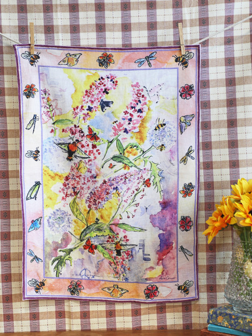 Butterfly Bush Tea Towel - Multi