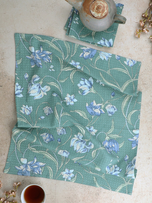 Ajmeer Tea Towel Set of 2 - Jade Green