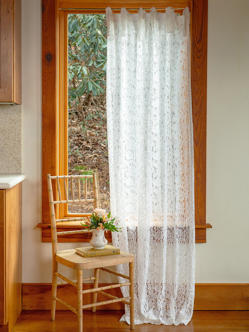 Colette Lace Curtain - White
