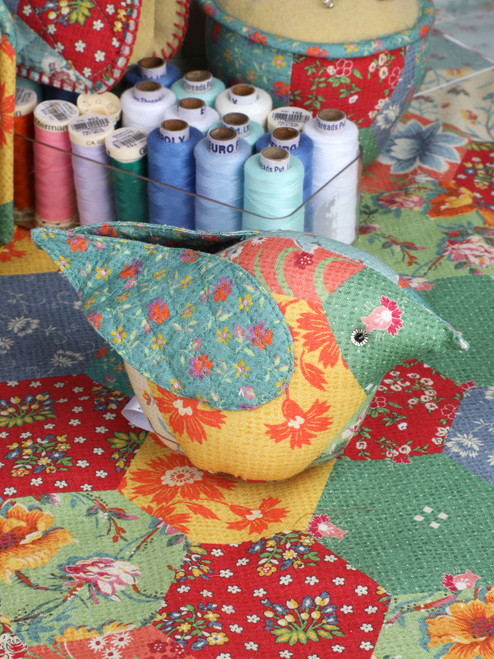 County Fair Patchwork Bird Pin Cushion - Multi