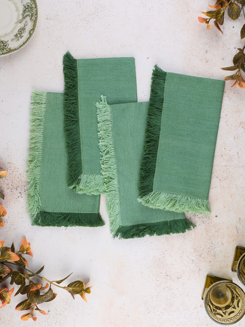 Chambray Cottage Napkin Set of 4 - Green Sage