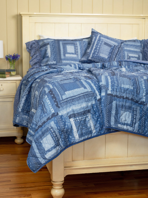 Harmony Patchwork Quilt - Blue