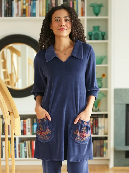Folksong Tunic - Navy