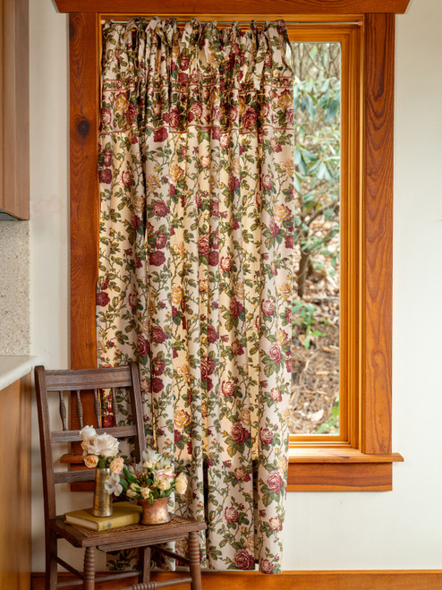 Winter Rose Curtain - Antique