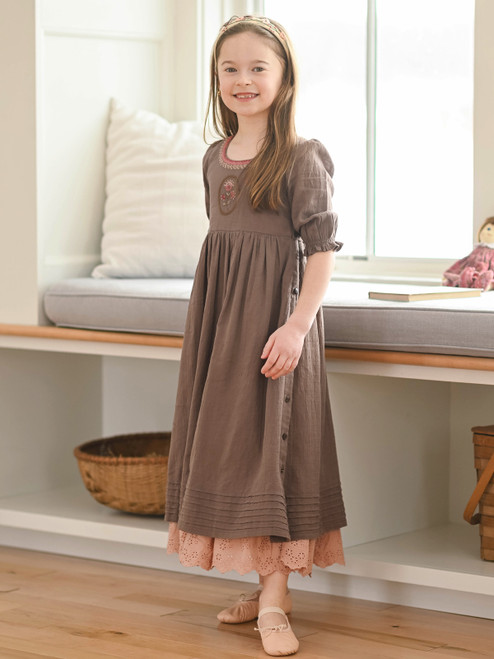 Cameo Kids Dress - Chocolate