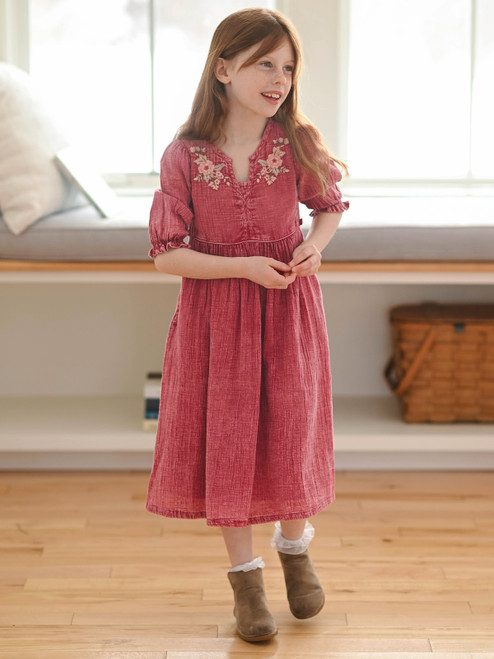 Celeste Kids Dres - Sunwashed Red