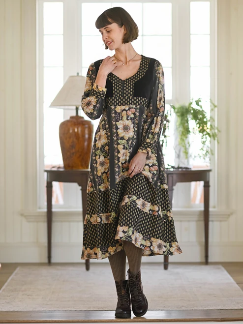 Boheme Romance Dress - Espresso Multi
