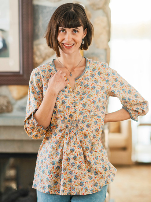 Prairie Paisley Blouse  - Ecru Multi