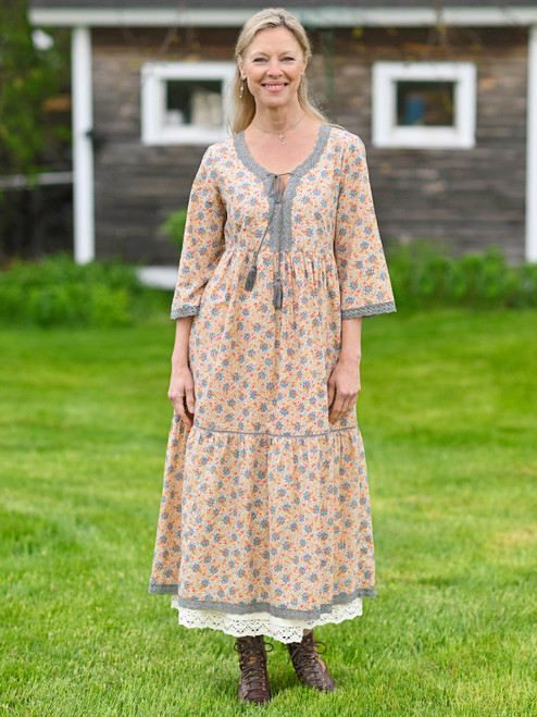 Prairie Paisley Dress - Ecru Multi