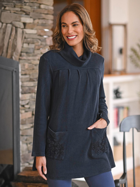 French Cottage Tunic - Navy