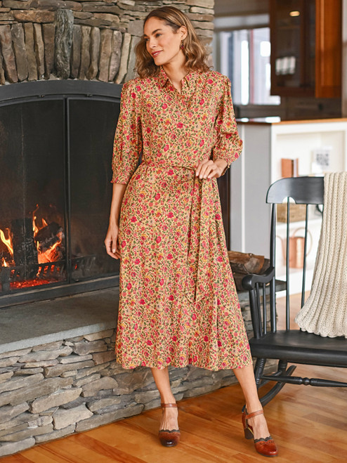 Heather Shirtdress - Gold