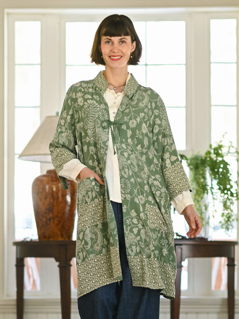 Dancing Peacock Cover Up - Dark Sage