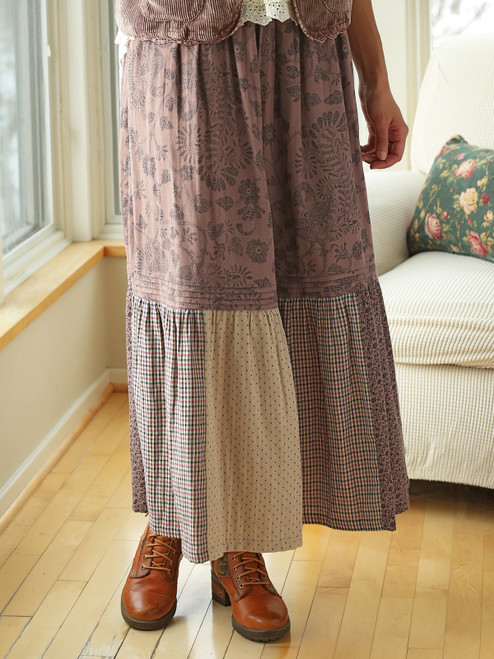 Coffee House Skirt - Brown Multi