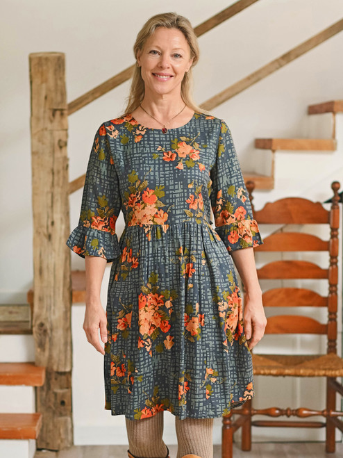 Lisbon Rose Tunic Dress - Slate