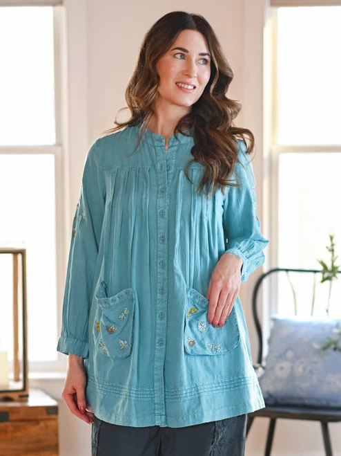Buggly Wuggly Artist Smock - Sunwashed Teal