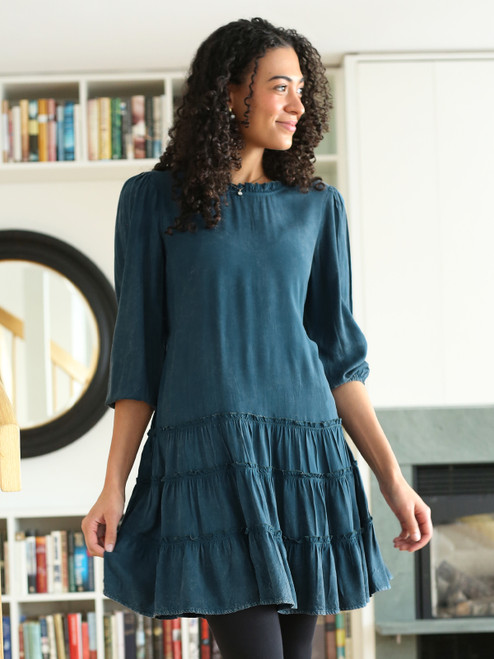 Lydia Tunic Dress - Sunwashed Teal | Shop Beautiful Designs by