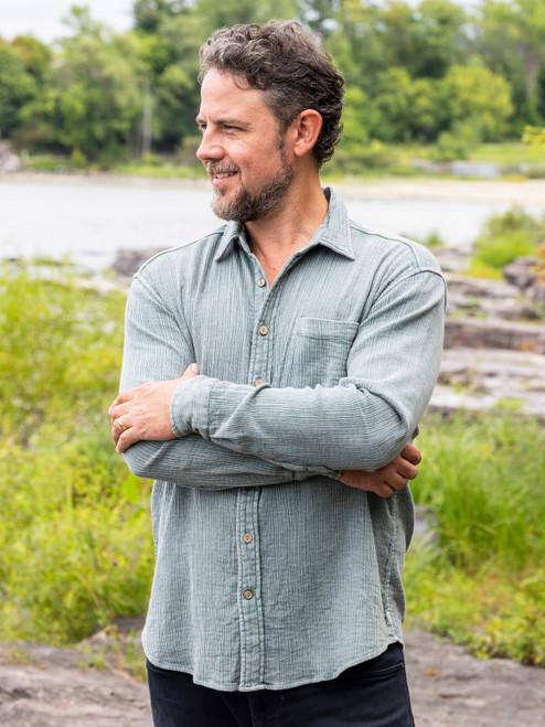 Blue Wave Longsleeve Shirt - Blue