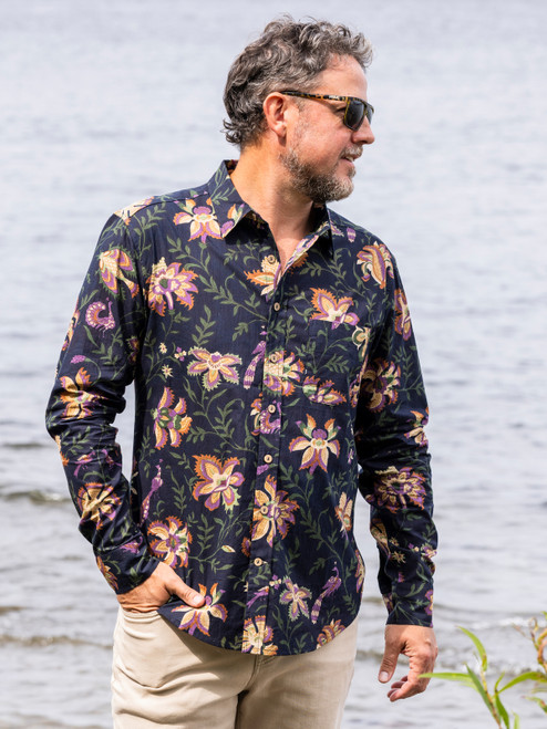Midnight Jungle Longsleeve Shirt - Midnight