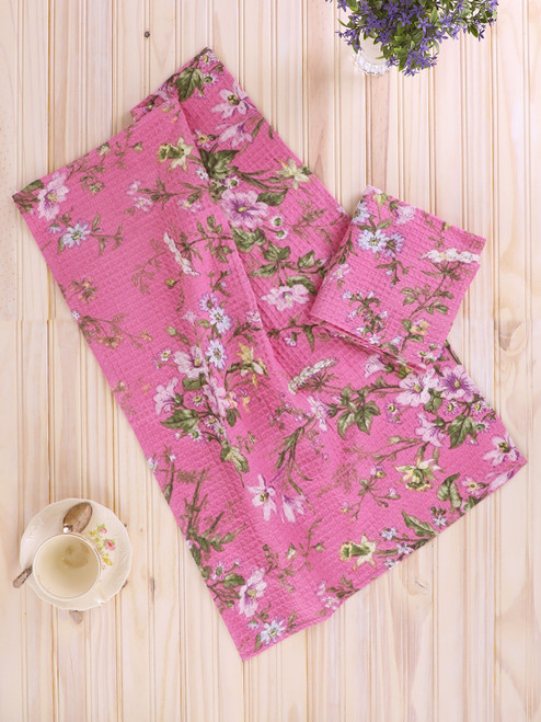 Graceful Garden Tea Towel Set of 2 - Rose