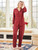 Jacquard Pajama Set - Rust