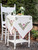 Candy Cane Cross Stitch Embroidered Tea Cloth