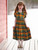 Boreal Check Kids Dress - Green Gold