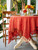 Lyric Jacquard Tablecloth - Rust