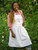 Folklore Cross Stitch Embroidered Apron - White