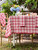 Watermelon Plaid Tablecloth - Red Natural