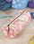 Apple Blossom Oilcloth Large Pencil Pouch - Rose